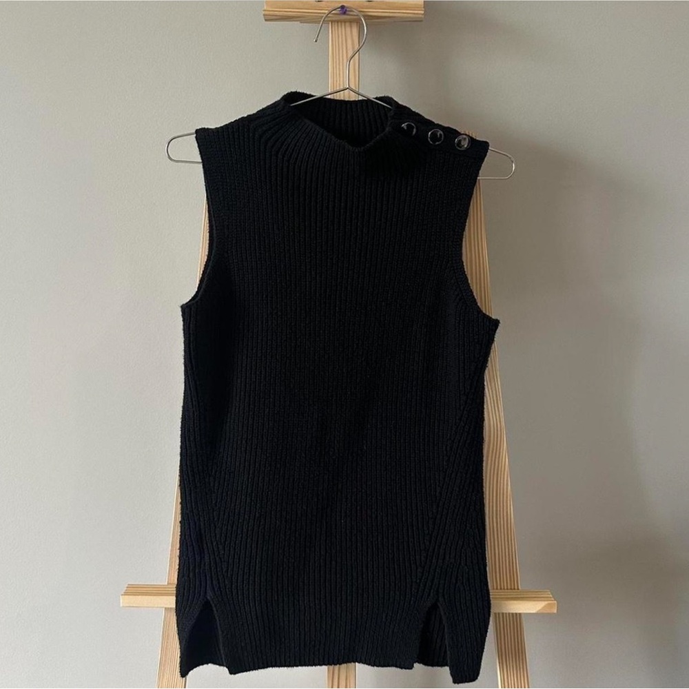 LOFT Black Knit Vest